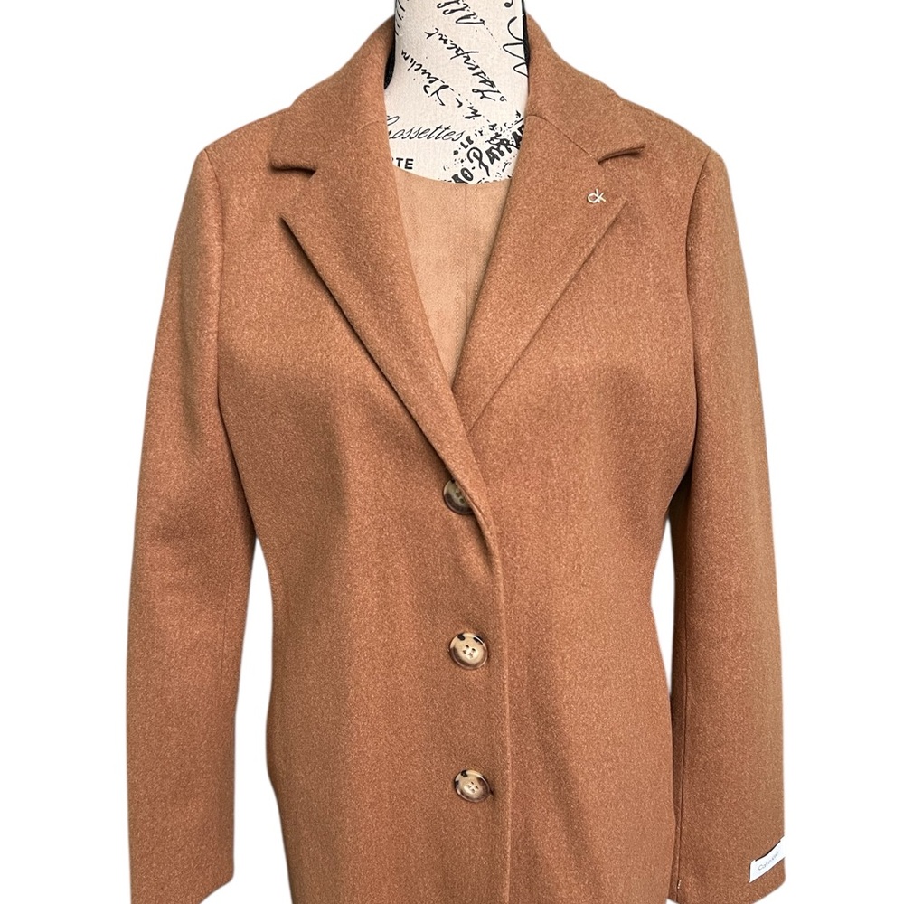 Calvin Klein Elegant Tan Women's Coat - Picture 7 of 14